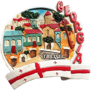 Tbilisi Georgia 3D Flag Souvenir Fridge Magnet